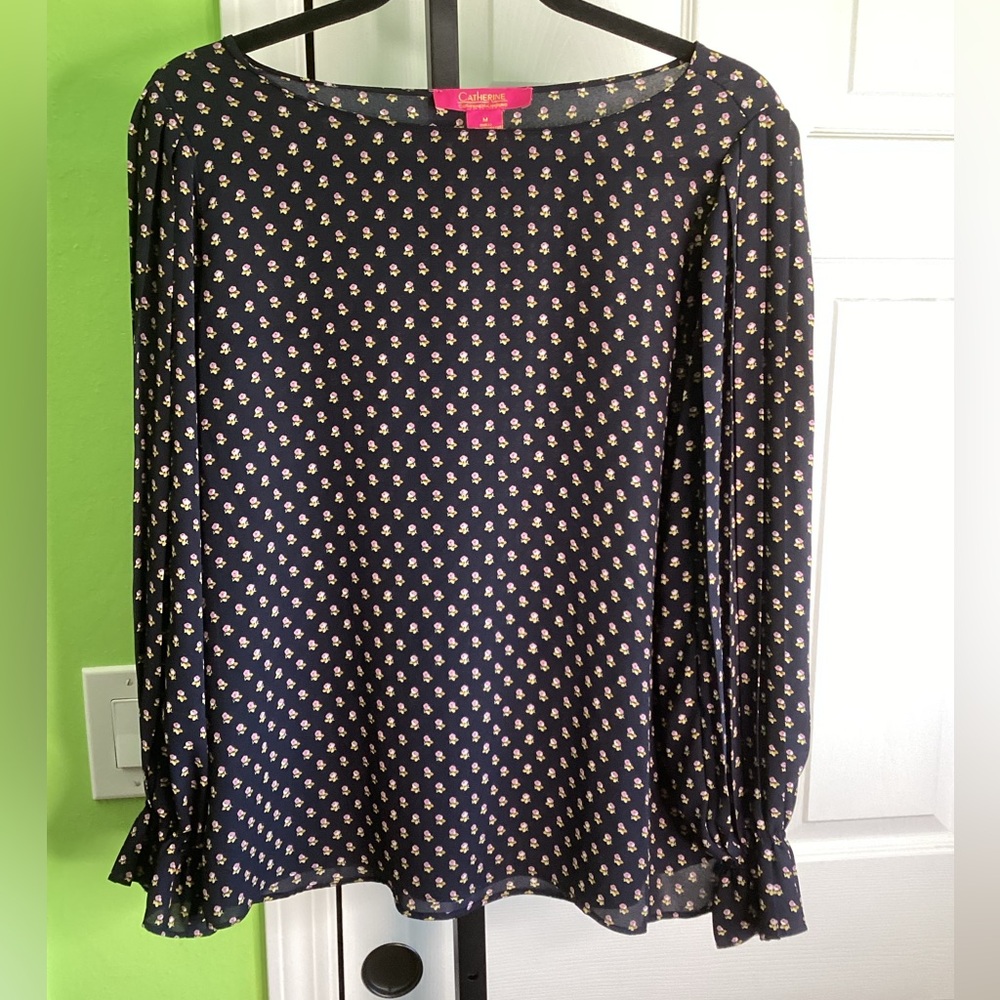 Catherine Malandrino Floral Blouse, size Medium